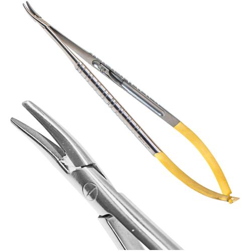 Голкотримач Castroviejo 18 см, вигнутий, 1108В, Dental Studio